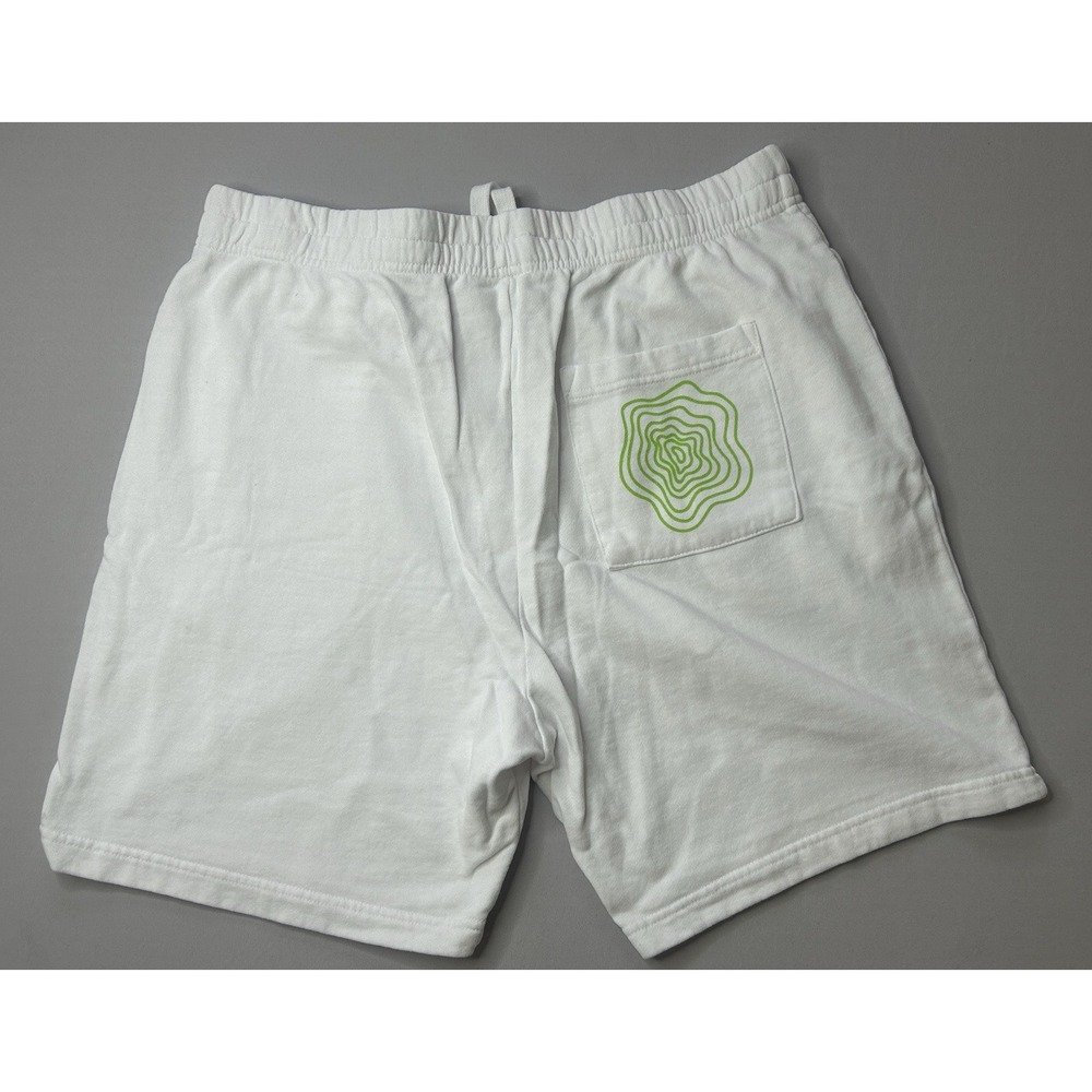 John Summit Off The Grid White Shorts Men's Sz Large EDM DJ 100% Cotton NWOT - Picture 2 of 7